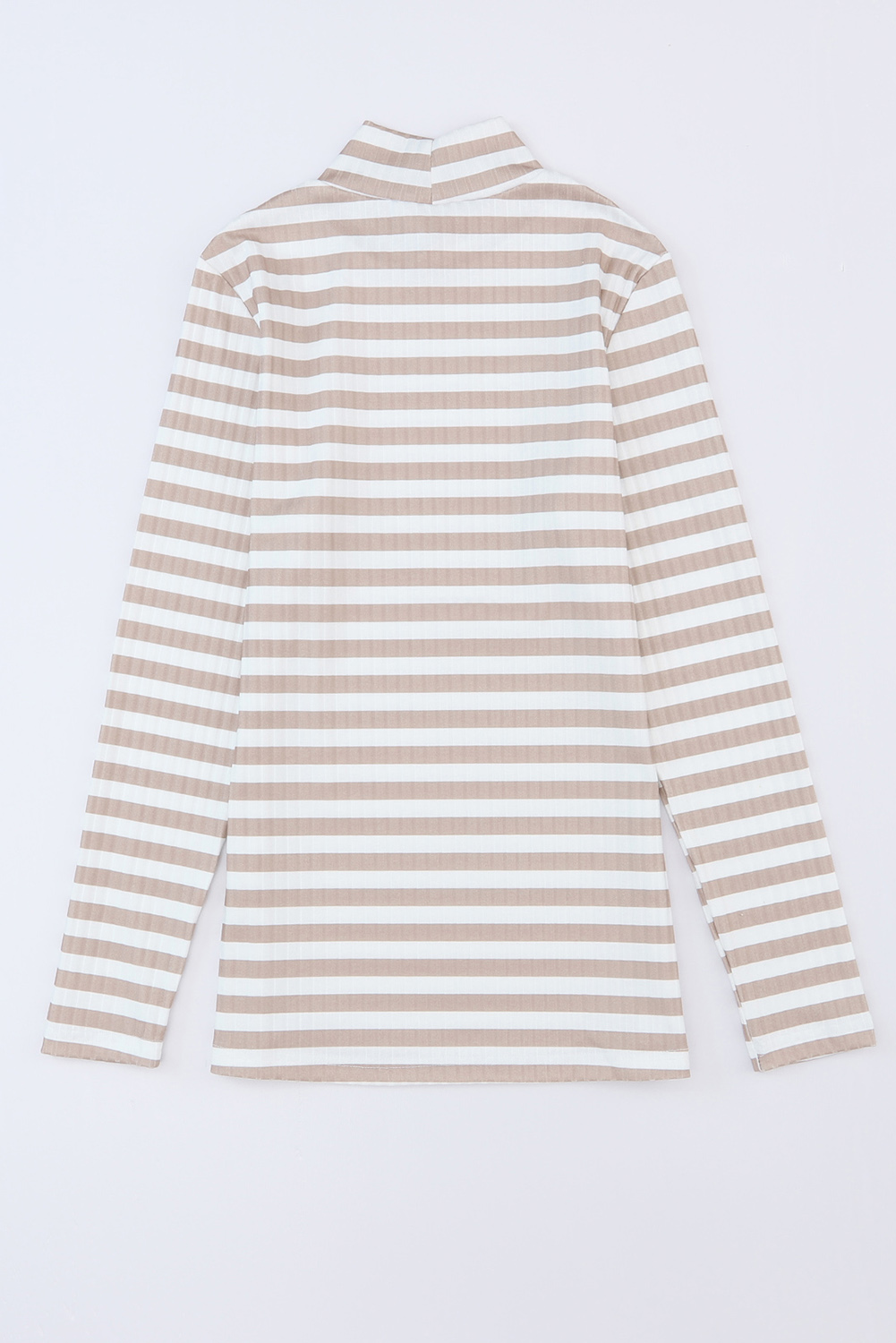 Striped Print Textured Knit Long Sleeve Tee - loveforevers
