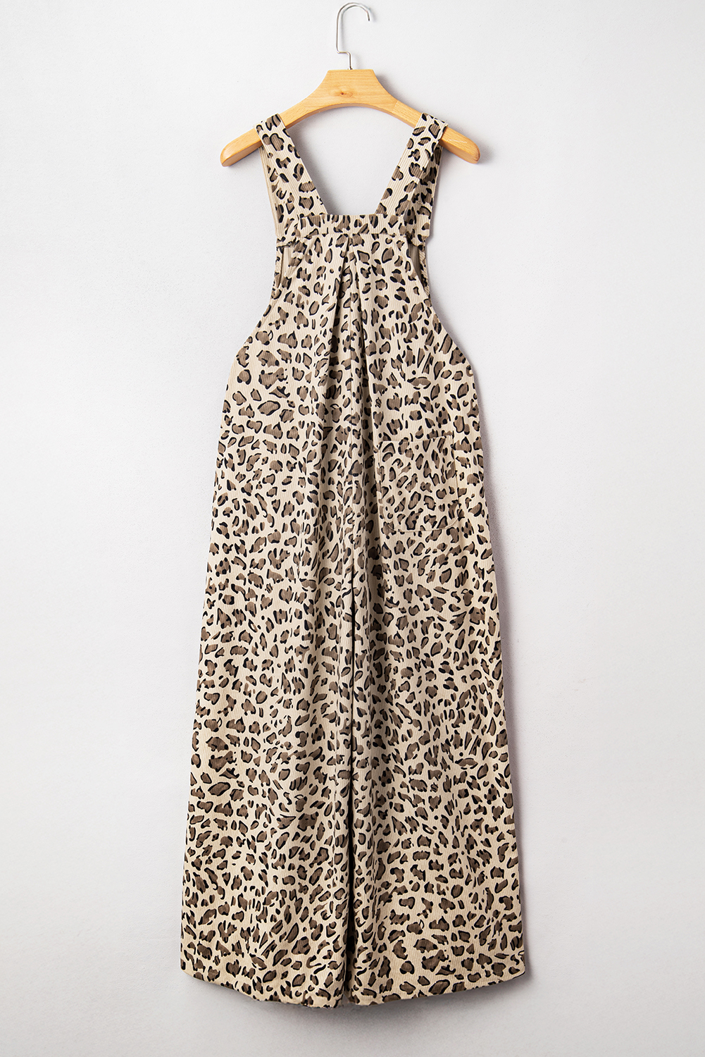 Brown Leopard Bib Wide Leg Jumpsuit - loveforevers