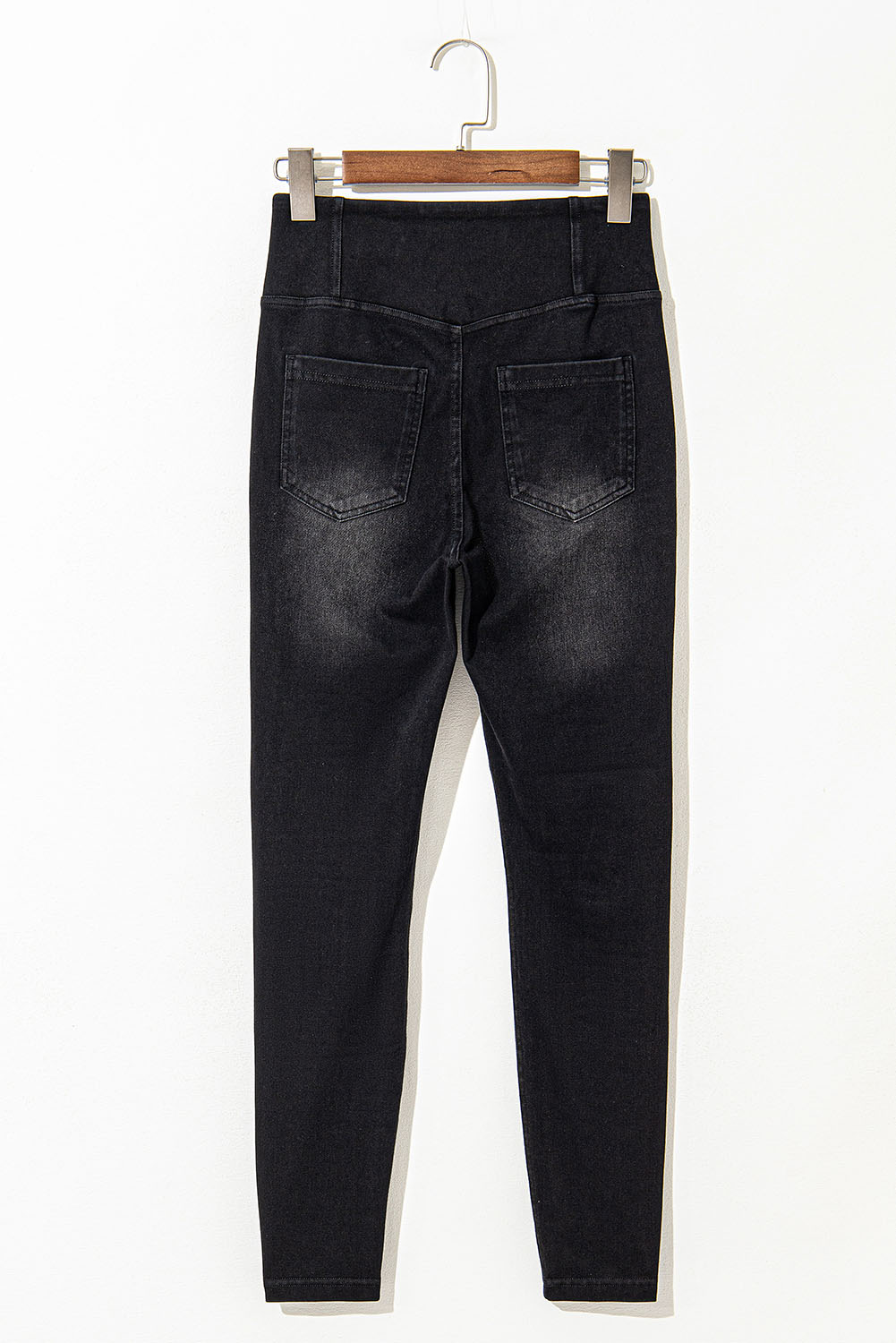 Black Arched Waist Stretchy Slim Fit Jeggings - loveforevers