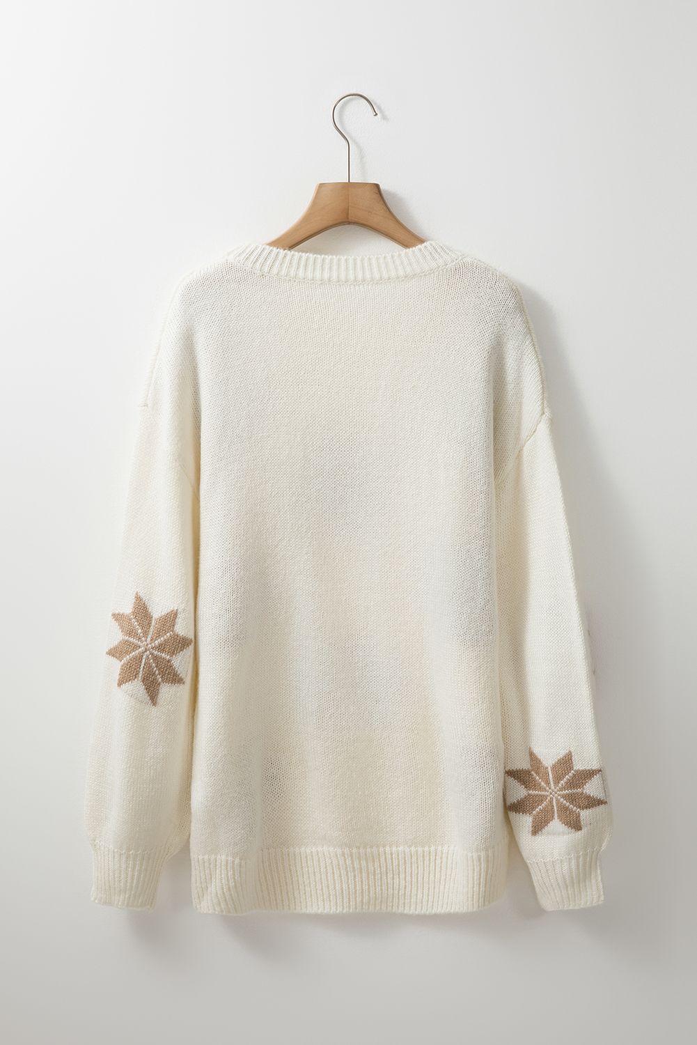 White Snowflake Christmas Tunic Sweater - loveforevers