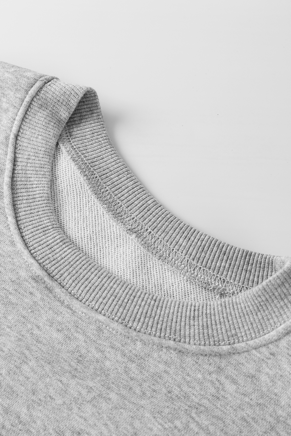 Gray Solid Classic Crewneck Pullover Sweatshirt - loveforevers