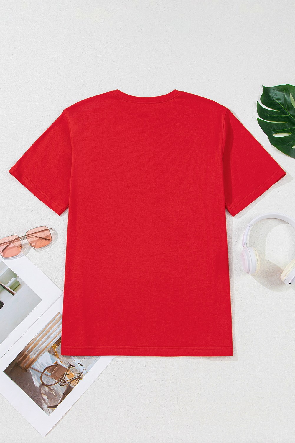 Tomato Red COWBOY Take Me Away Graphic Western Loose Tee - loveforevers