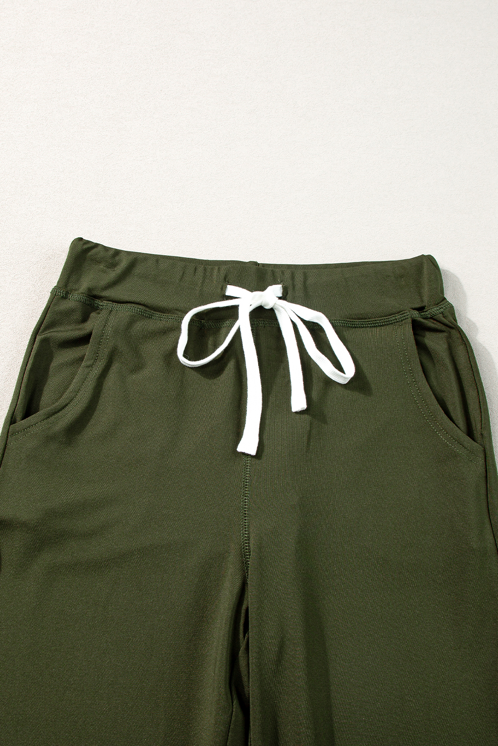 Black Drawstring Elastic Waistband Pocketed Joggers - loveforevers