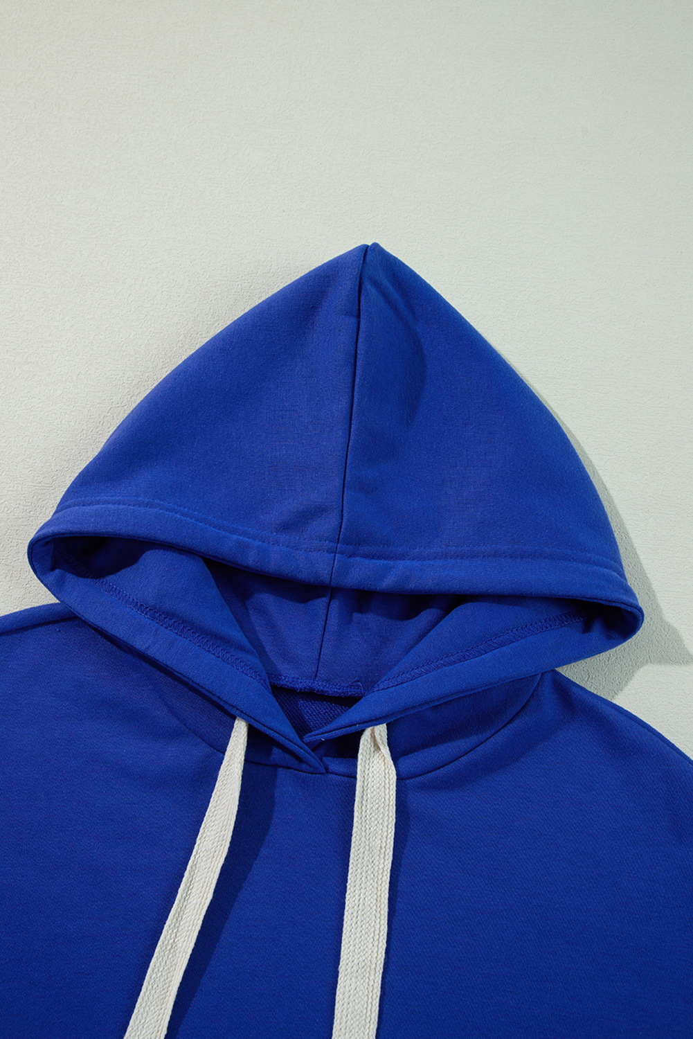 Black Solid Drop Shoulder Drawstring Cropped Hoodie - loveforevers
