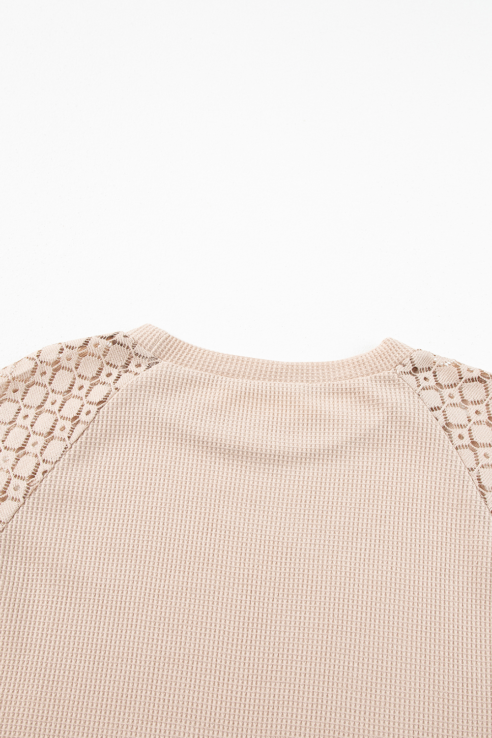 White Lace Long Sleeve Textured Pullover - loveforevers