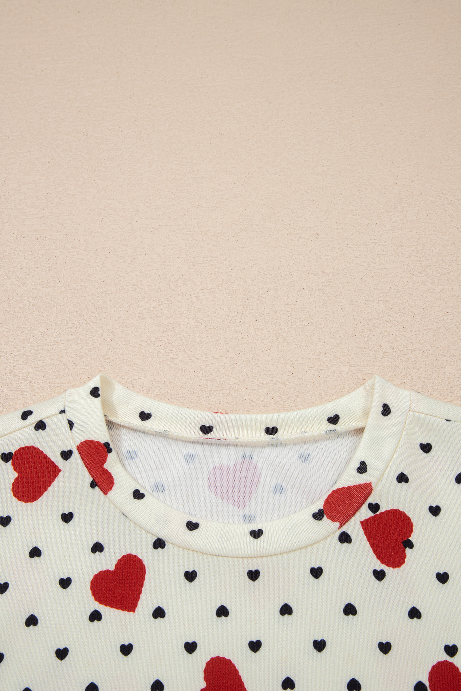 Red Dotted Heart Festive Valentine Blouse - loveforevers