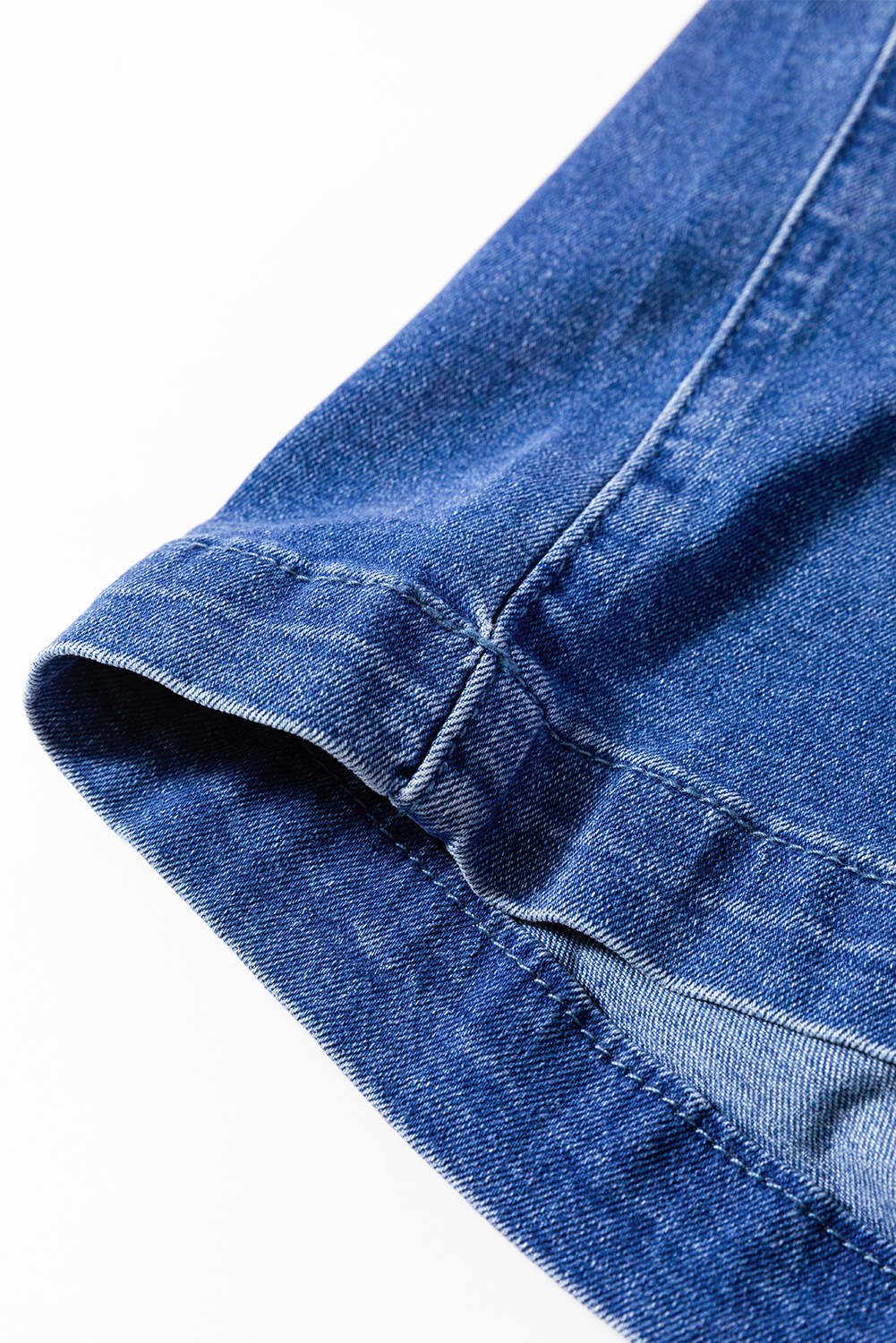 Prussian Blue Mineral Wash Knotted Strap Patched Pocket Wide Leg Denim Overall - loveforevers