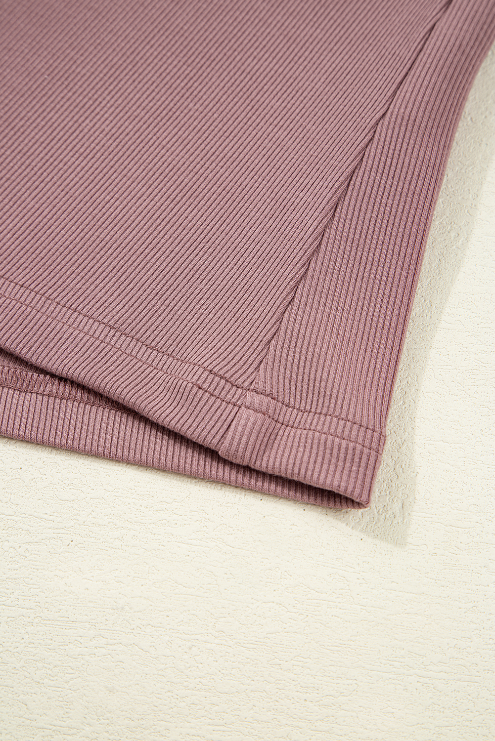Burgundy Gathered Bust Square Neck Ribbed Fit Long Sleeve Top - loveforevers