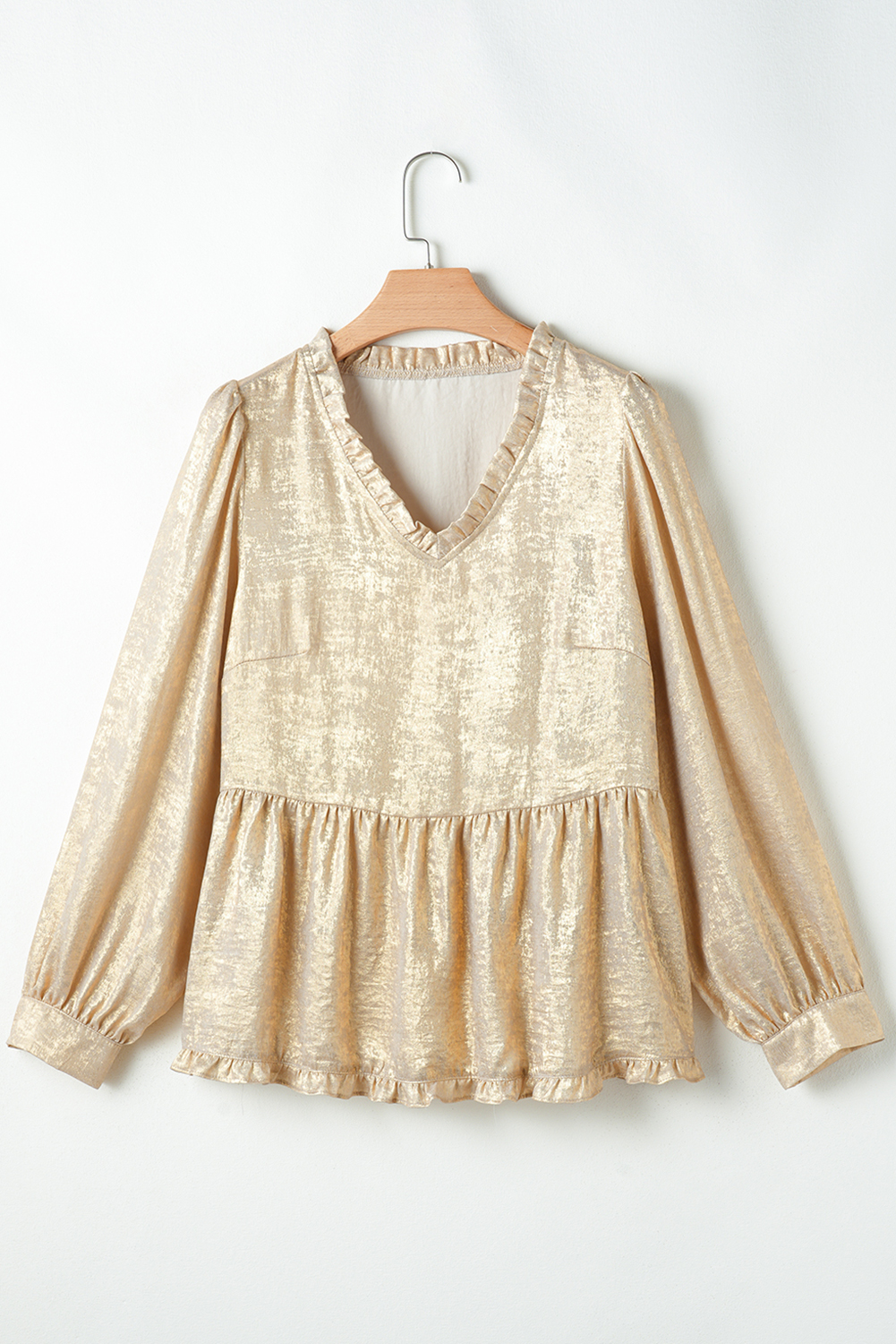 Pale Khaki Metallic Zip up Baseball Jacket - loveforevers