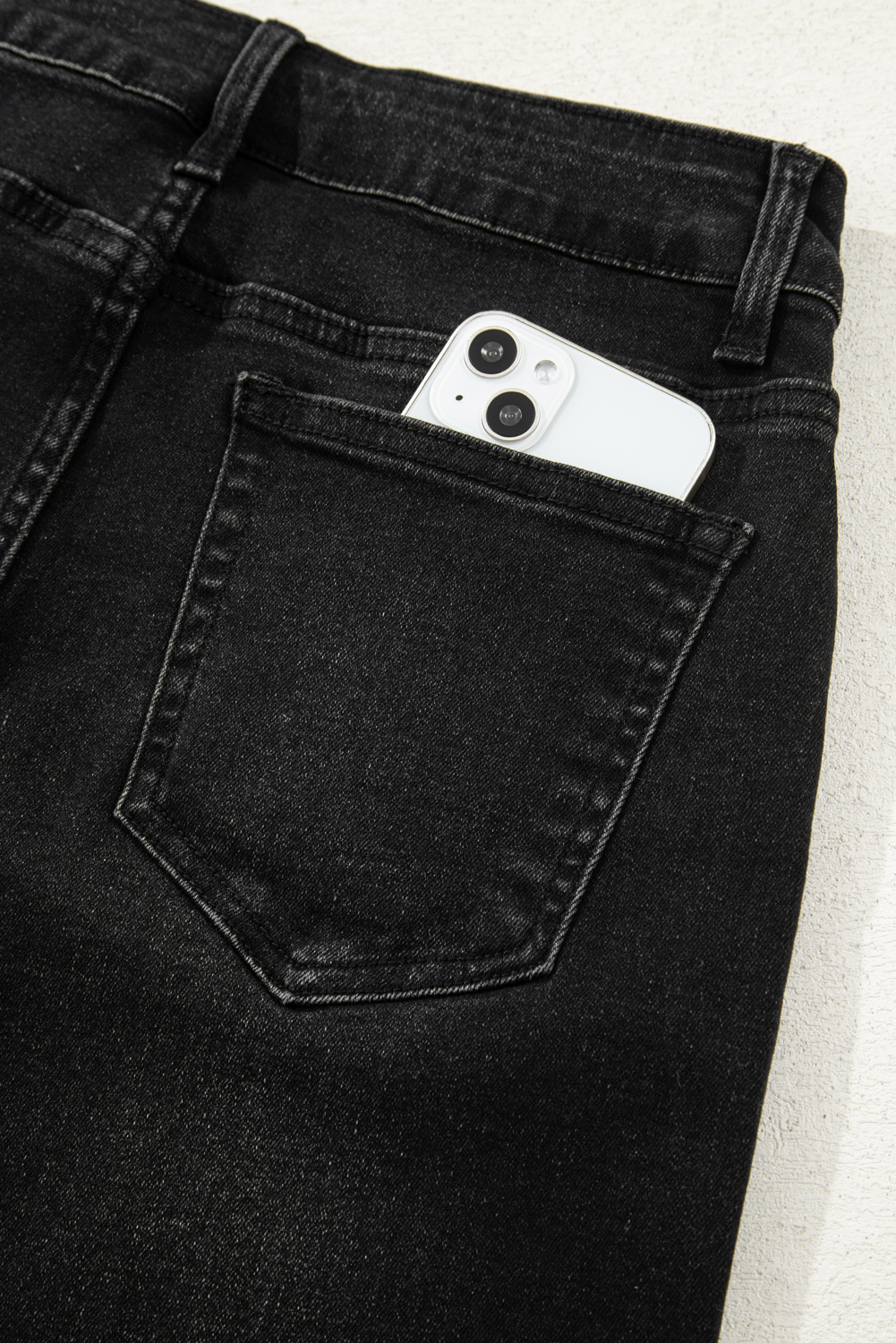 Gray Raw Hem Straight Leg Loose High Waist Jeans - loveforevers