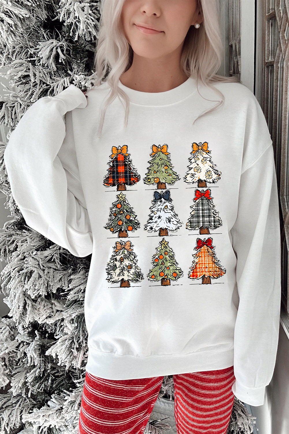 White Christmas PNG Graphic Holiday Sweatshirt - loveforevers