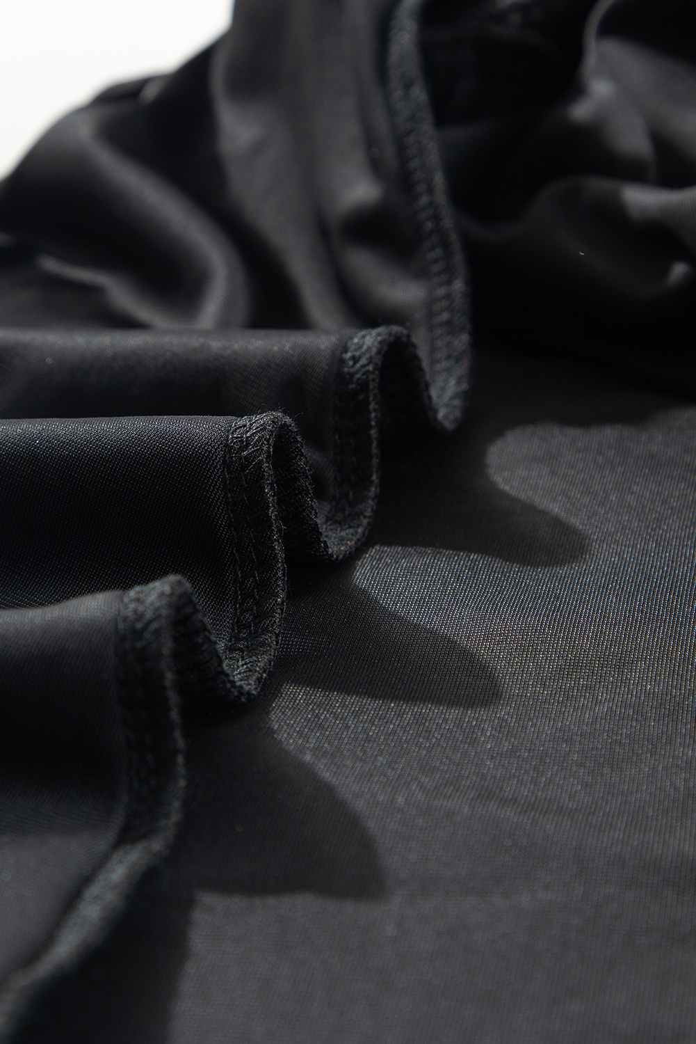 Black Velvet Long Sleeve Surplice High Waist Mini Dress - loveforevers