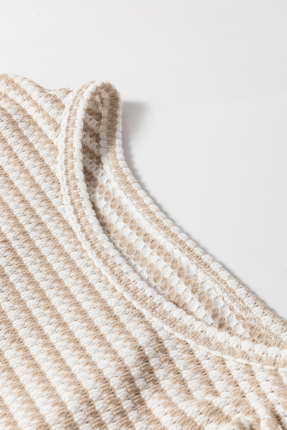 Black Stripe Round Neck Drop Shoulder Long Sleeve Top - loveforevers