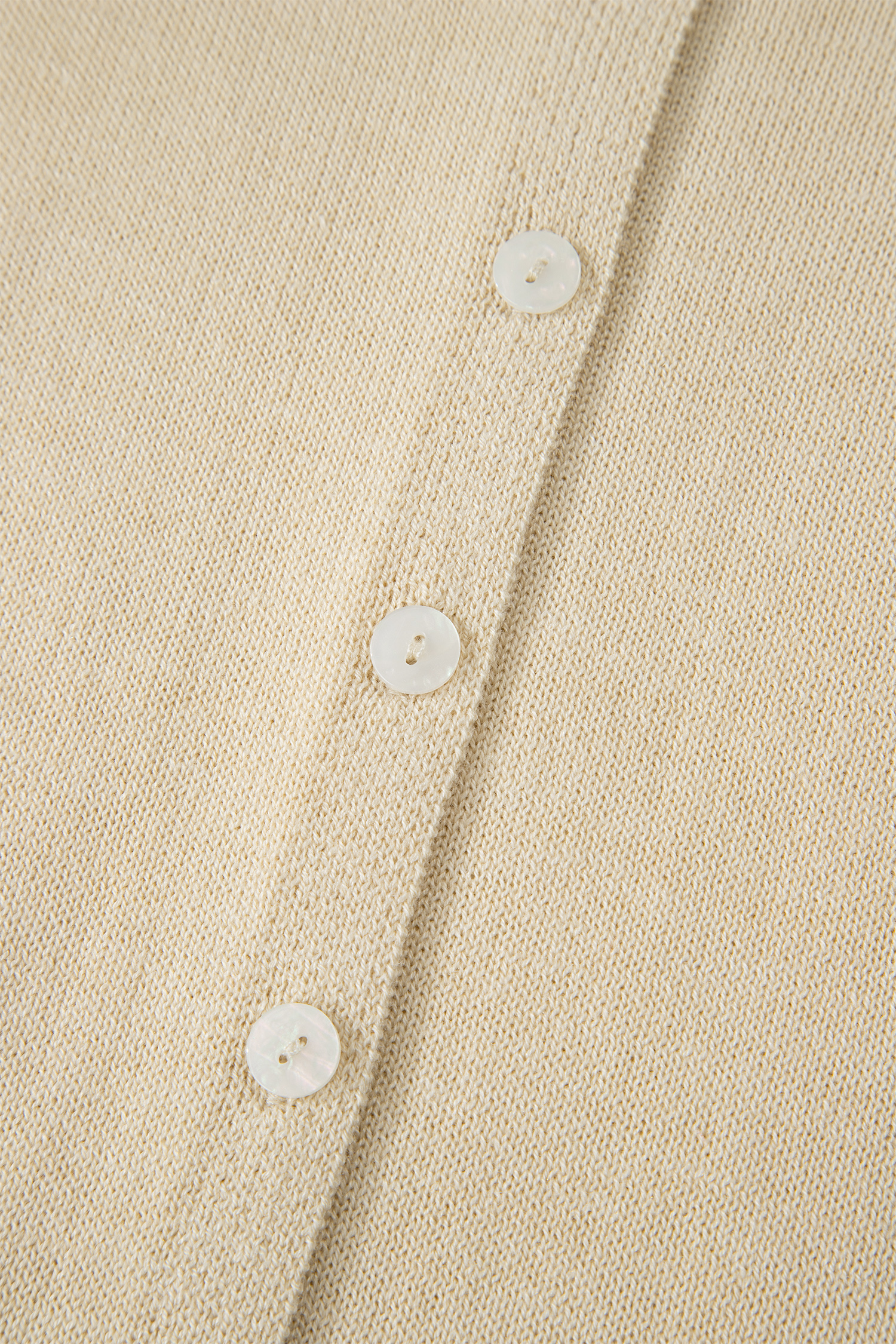 Apricot Buttoned Front Rolled Hem Cap Sleeve Sweater Top - loveforevers