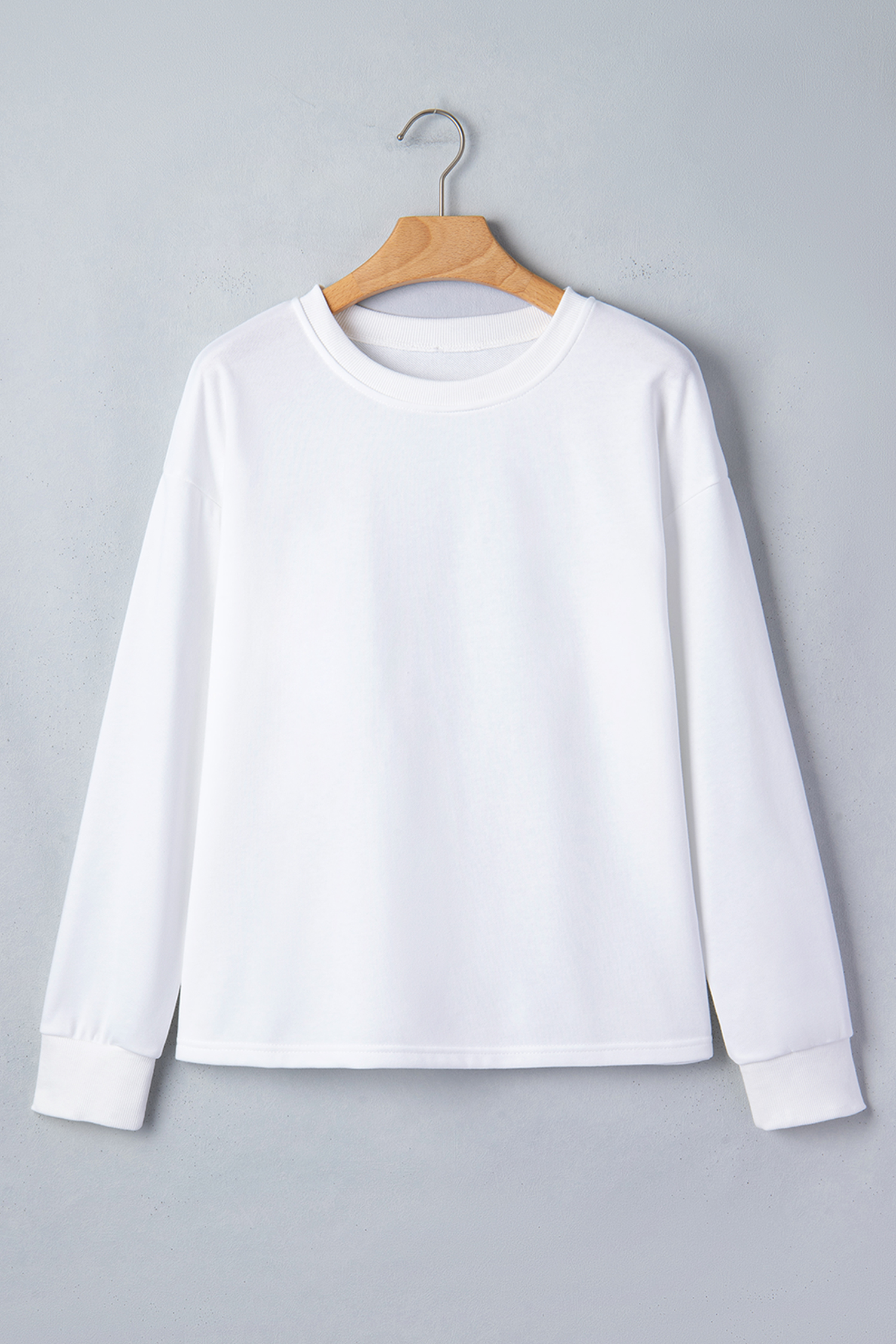 White LUCKY Clover Embroidered Long Sleeve Top - loveforevers
