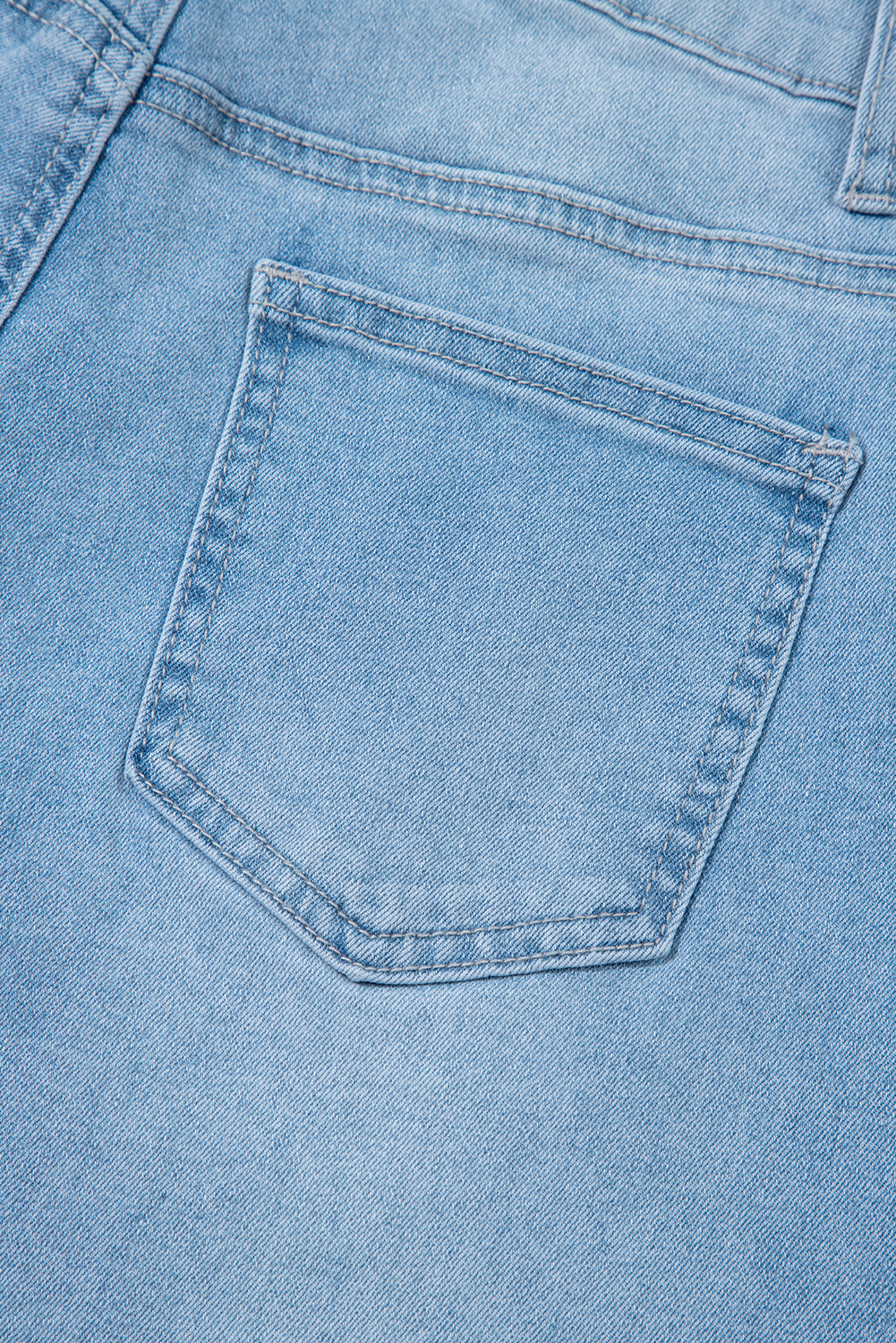 Beau Blue High Rise Barrel Relaxed Patch Pocket Jeans - loveforevers
