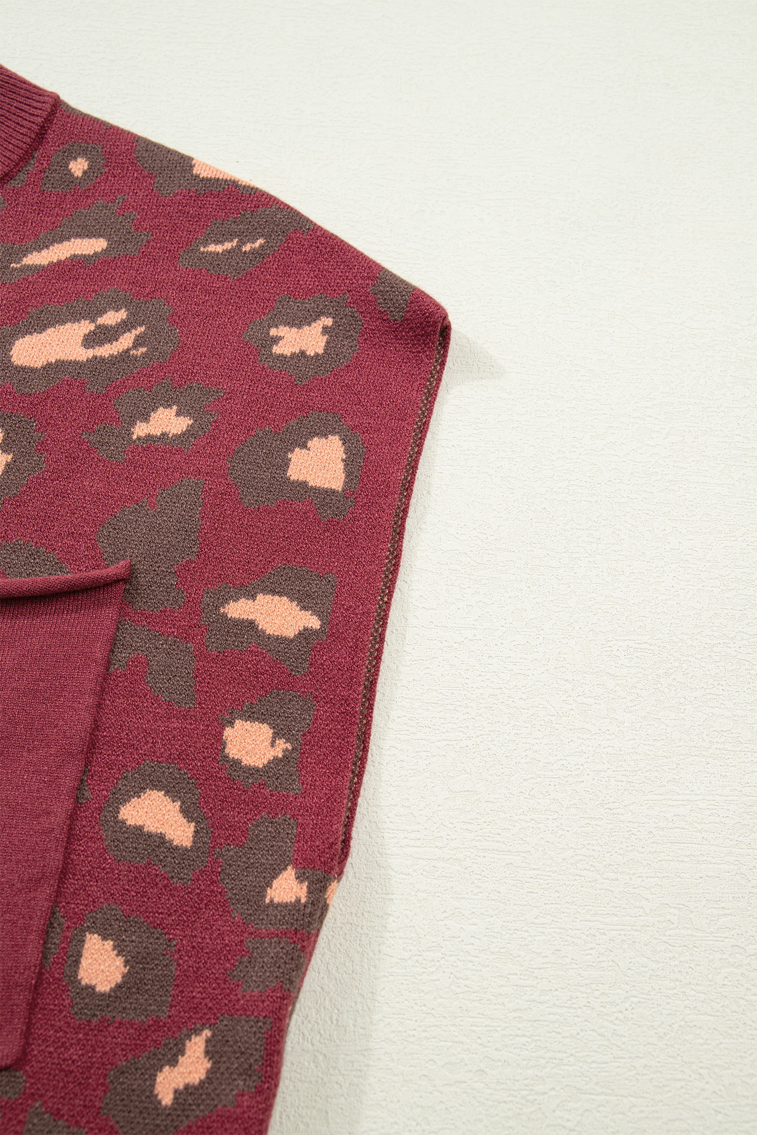 Red Leopard Print Cap Sleeve Knitted Top - loveforevers