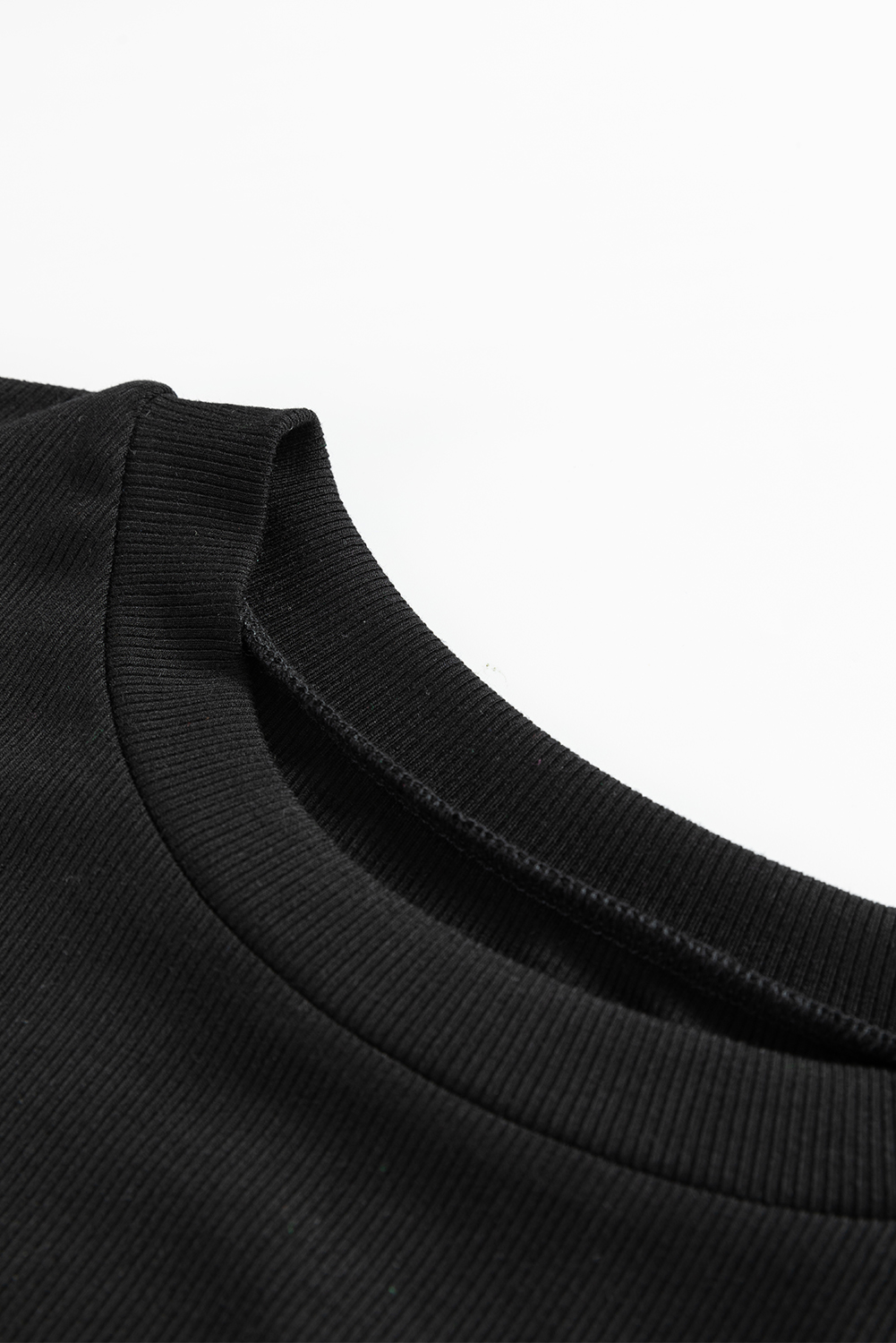 Black GAME DAY Checkered Letter Graphic Leatherette Ruffle Sleeve Top - loveforevers