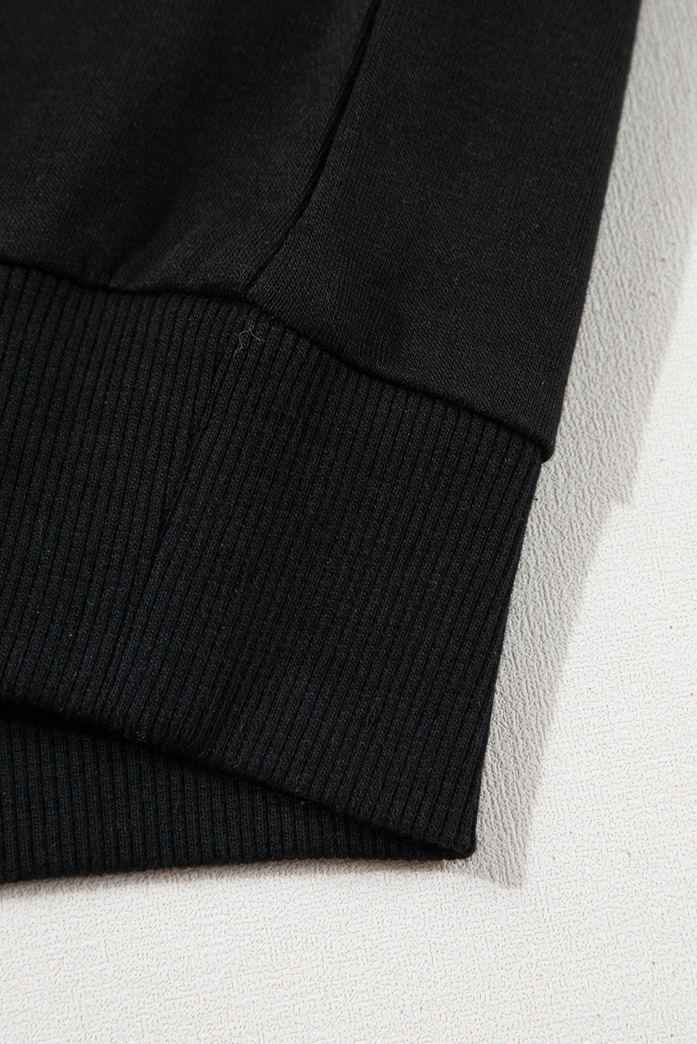 Black Contrast Stitches Detail Puffy Half Sleeve Blouse - loveforevers