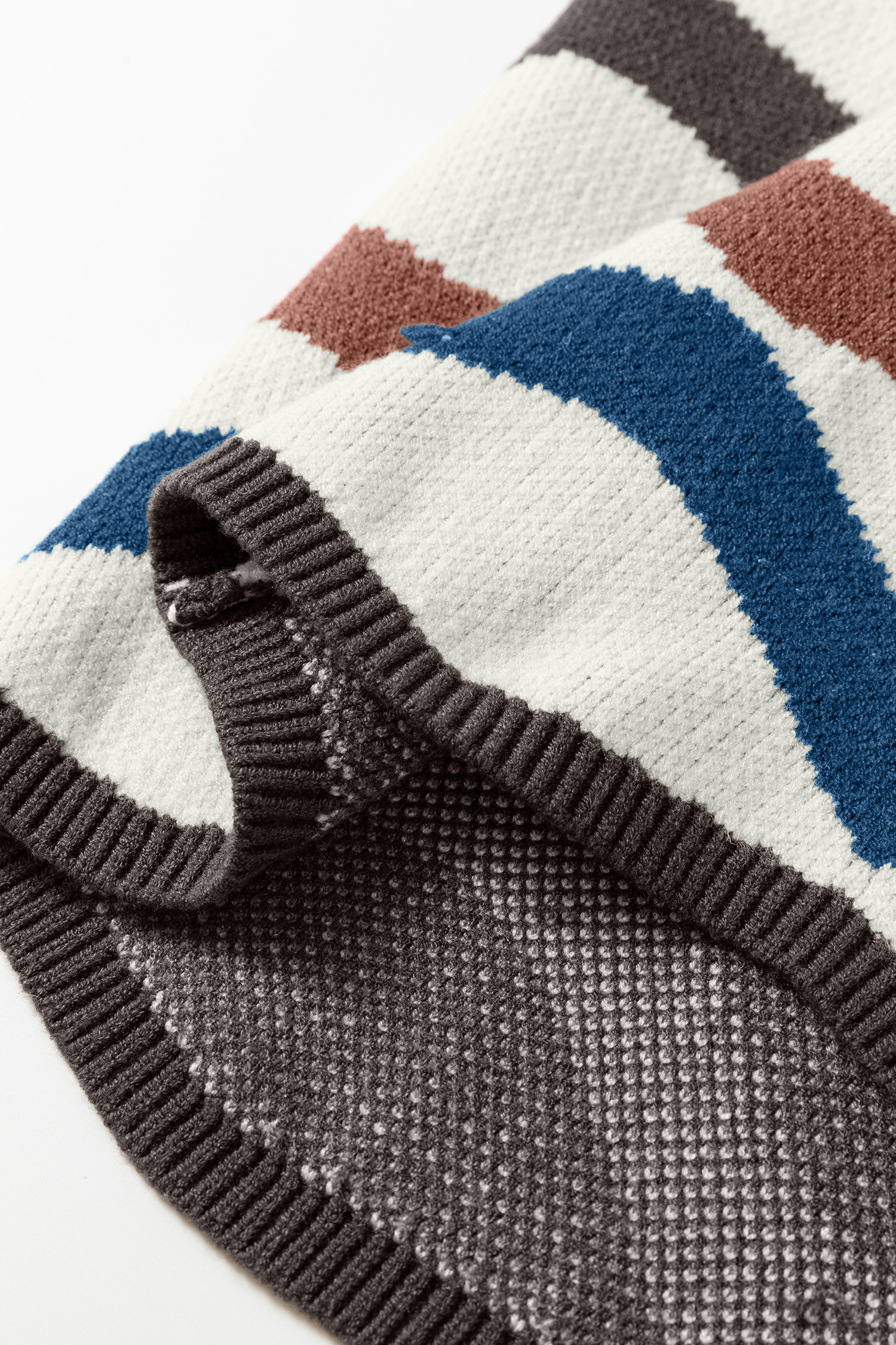 Multicolour Retro Wave Print Western Sweater - loveforevers
