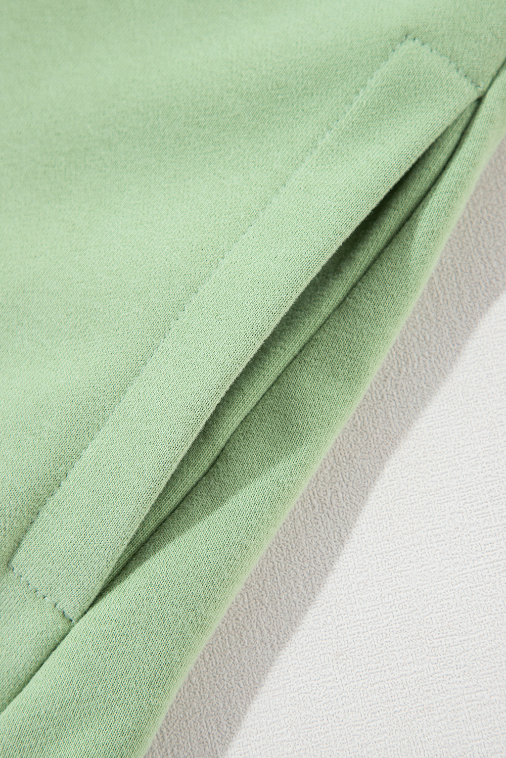 Grass Green Solid Fleece Lined Drop Shoulder High Low Sweatshirt - loveforevers