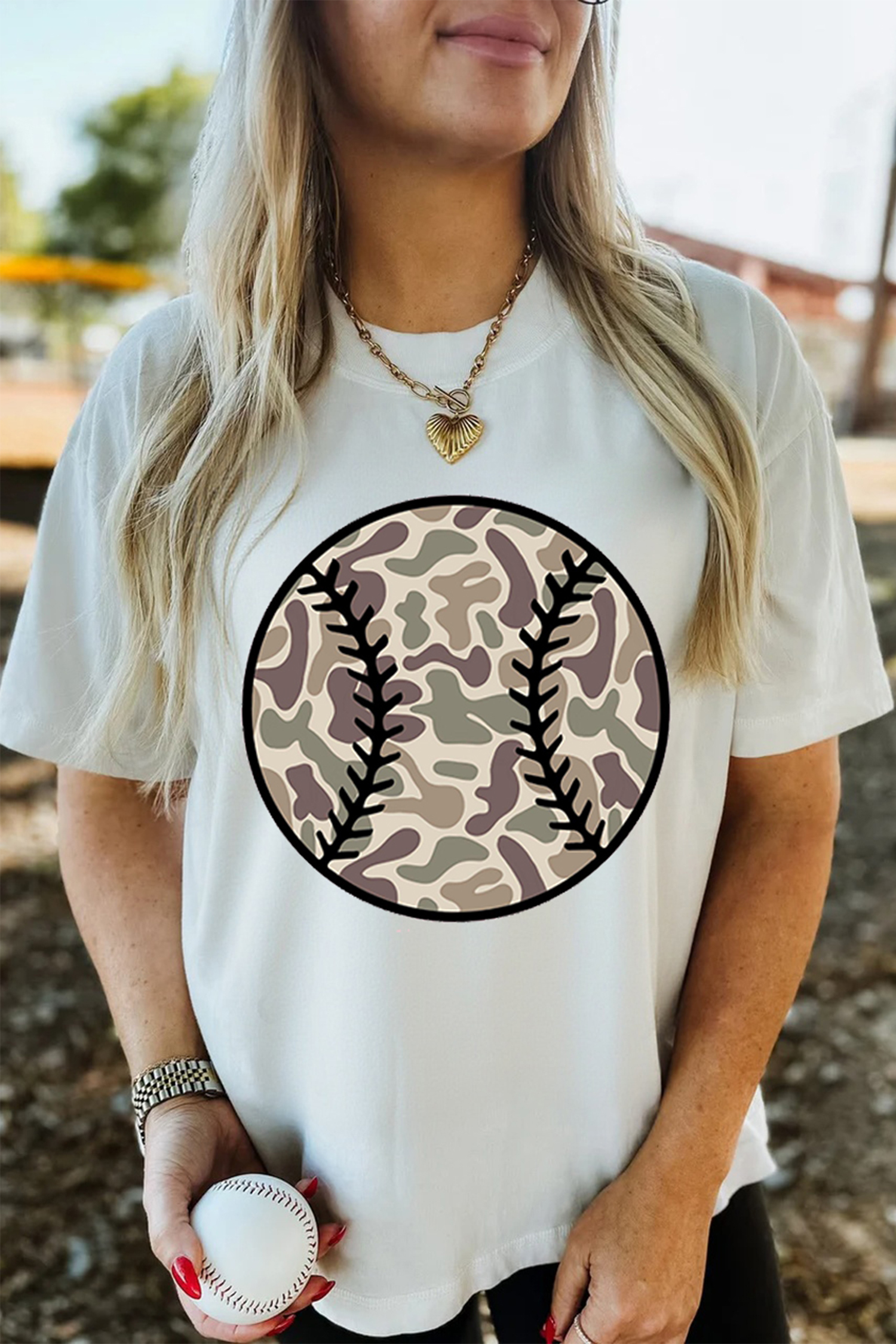 Pink Camouflage Baseball Dropped Shoulder Sweatshirt - loveforevers