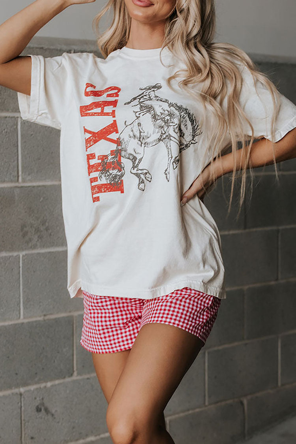 White TEXAS Cowboy Printed Western Fashion T Shirt - loveforevers