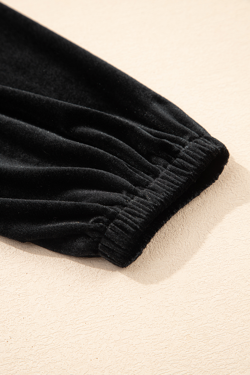 Black Front Tie Velvet Bubble Sleeve Mini Dress - loveforevers