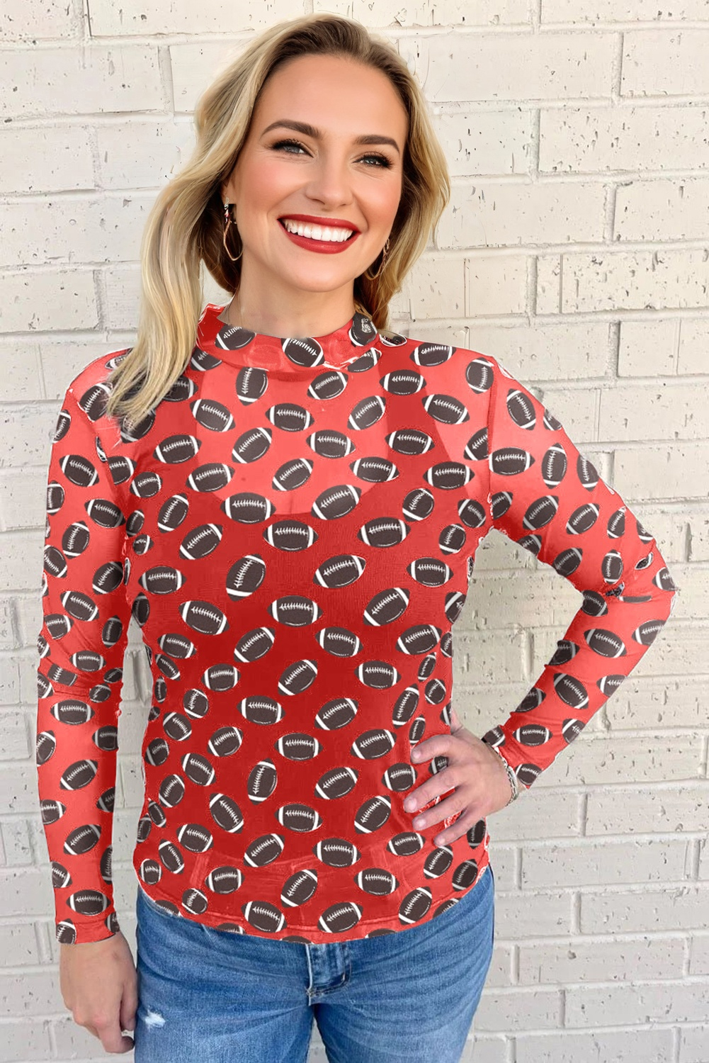 Black Christmas Fashion Print Slim Fit Long Sleeve Top - loveforevers