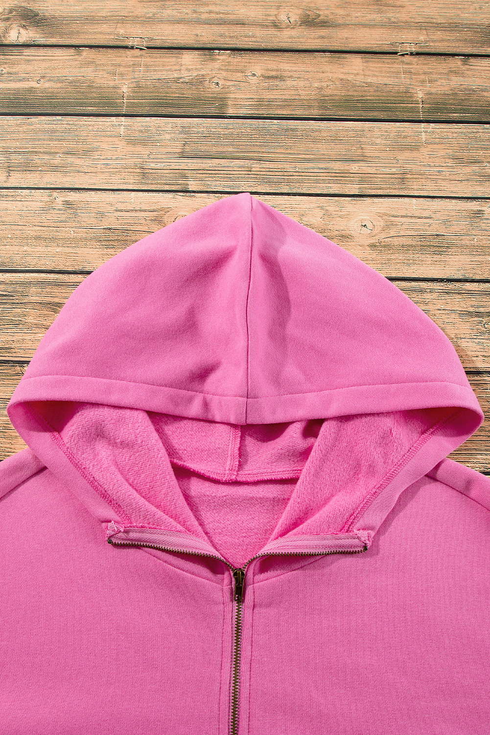 Bonbon Fleece Lined Half Zipper Kangaroo Pockets Loose Hoodie - loveforevers