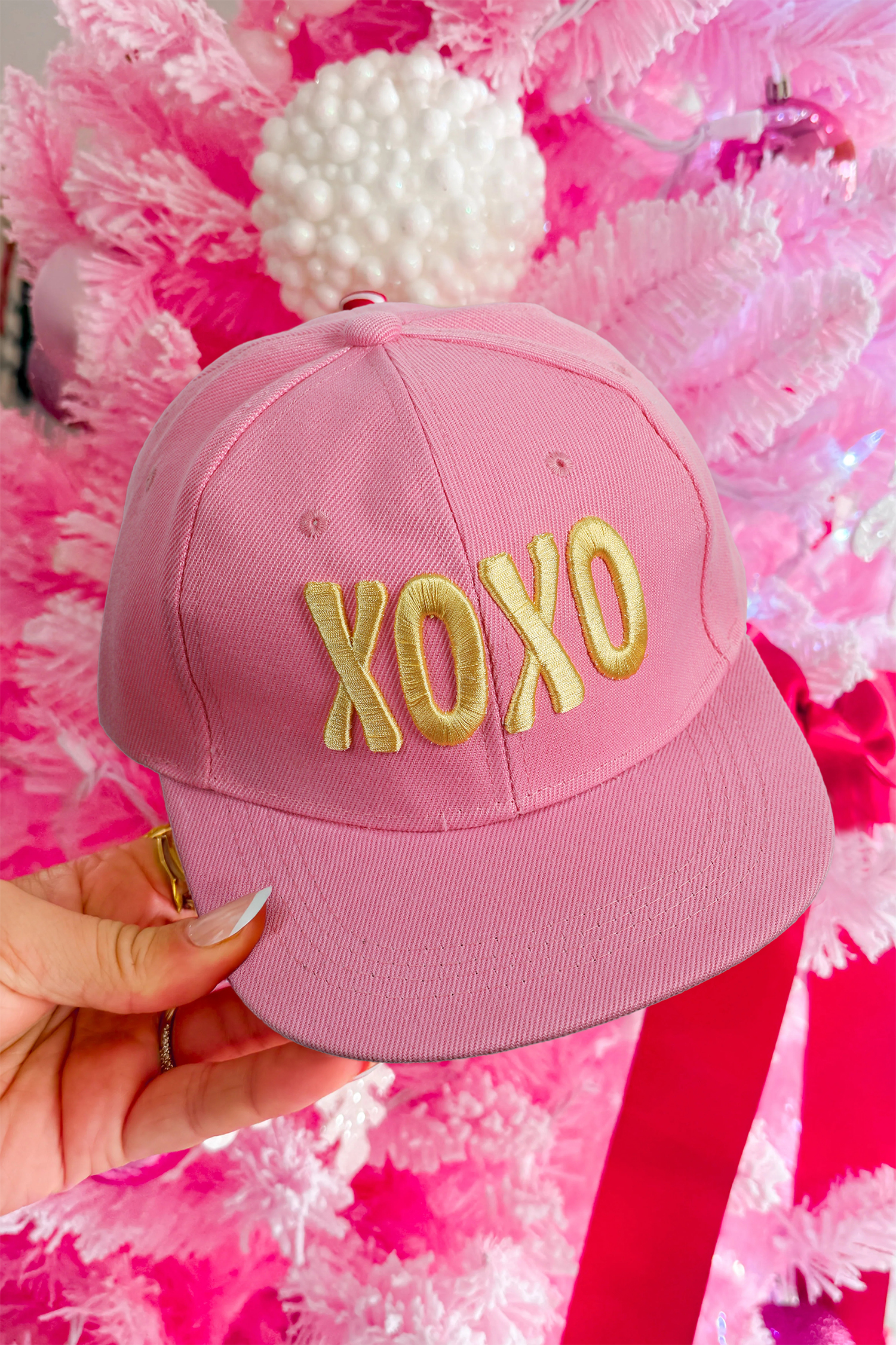 Bonbon XOXO Letter Embroidered Valentines Day Custom Baseball Cap - loveforevers