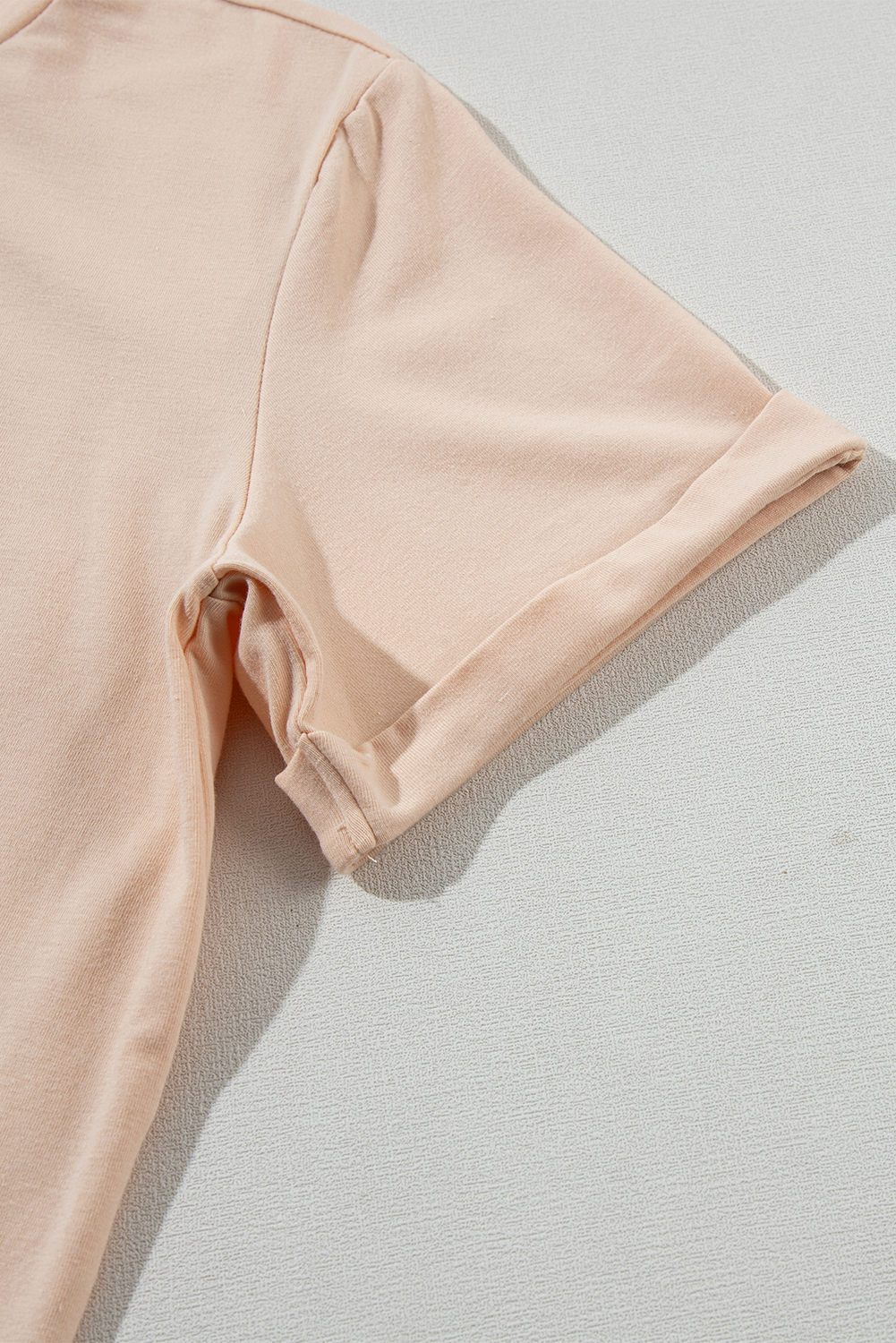 Khaki Casual Plain Crew Neck Tee - loveforevers