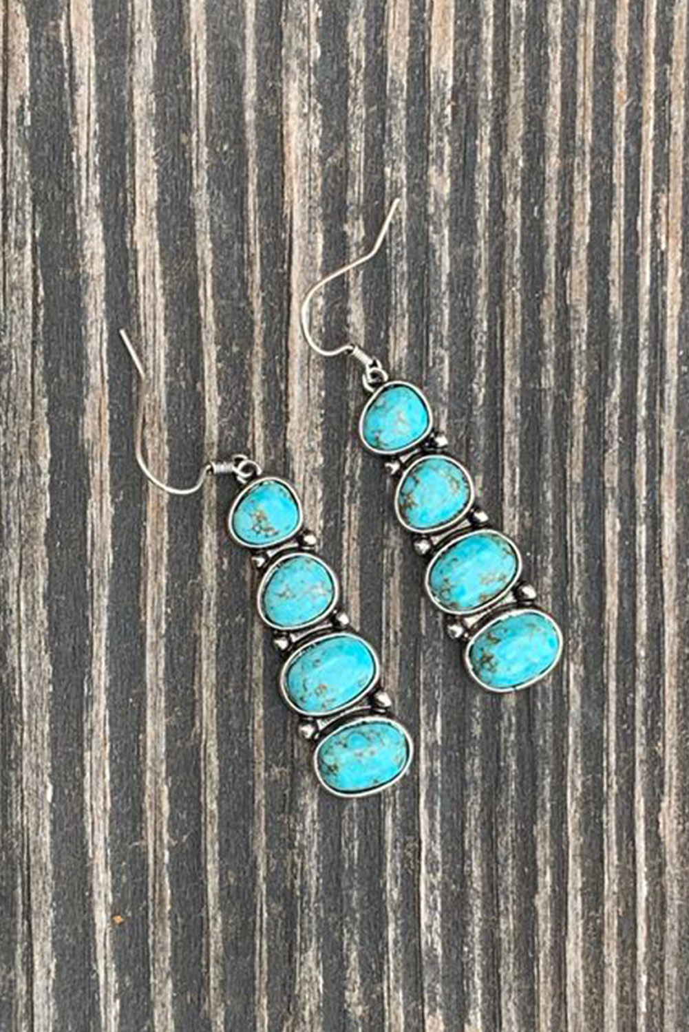 Skobeloff Turquoise Stacked Dangle Earrings - loveforevers