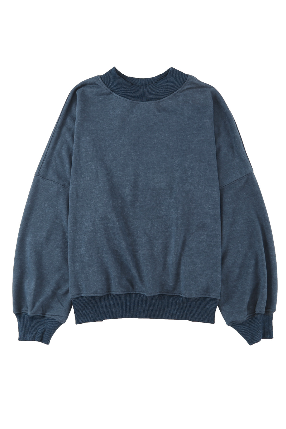 Brown Drop Shoulder Crew Neck Pullover Sweatshirt - loveforevers