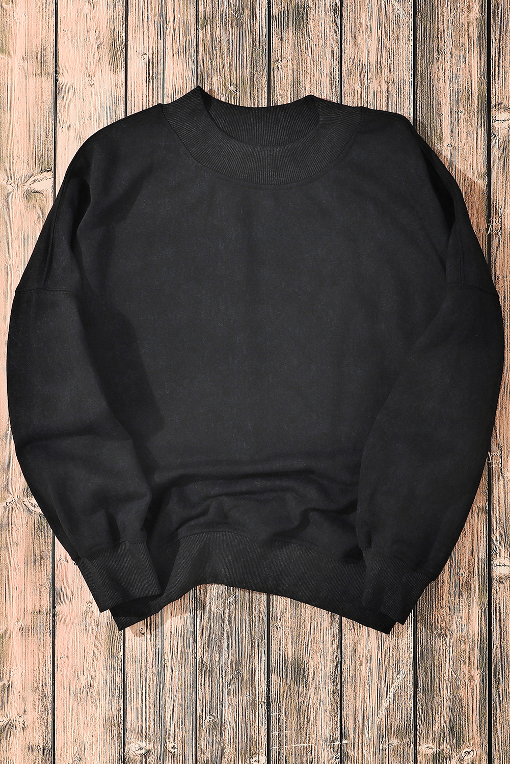 Brown Drop Shoulder Crew Neck Pullover Sweatshirt - loveforevers