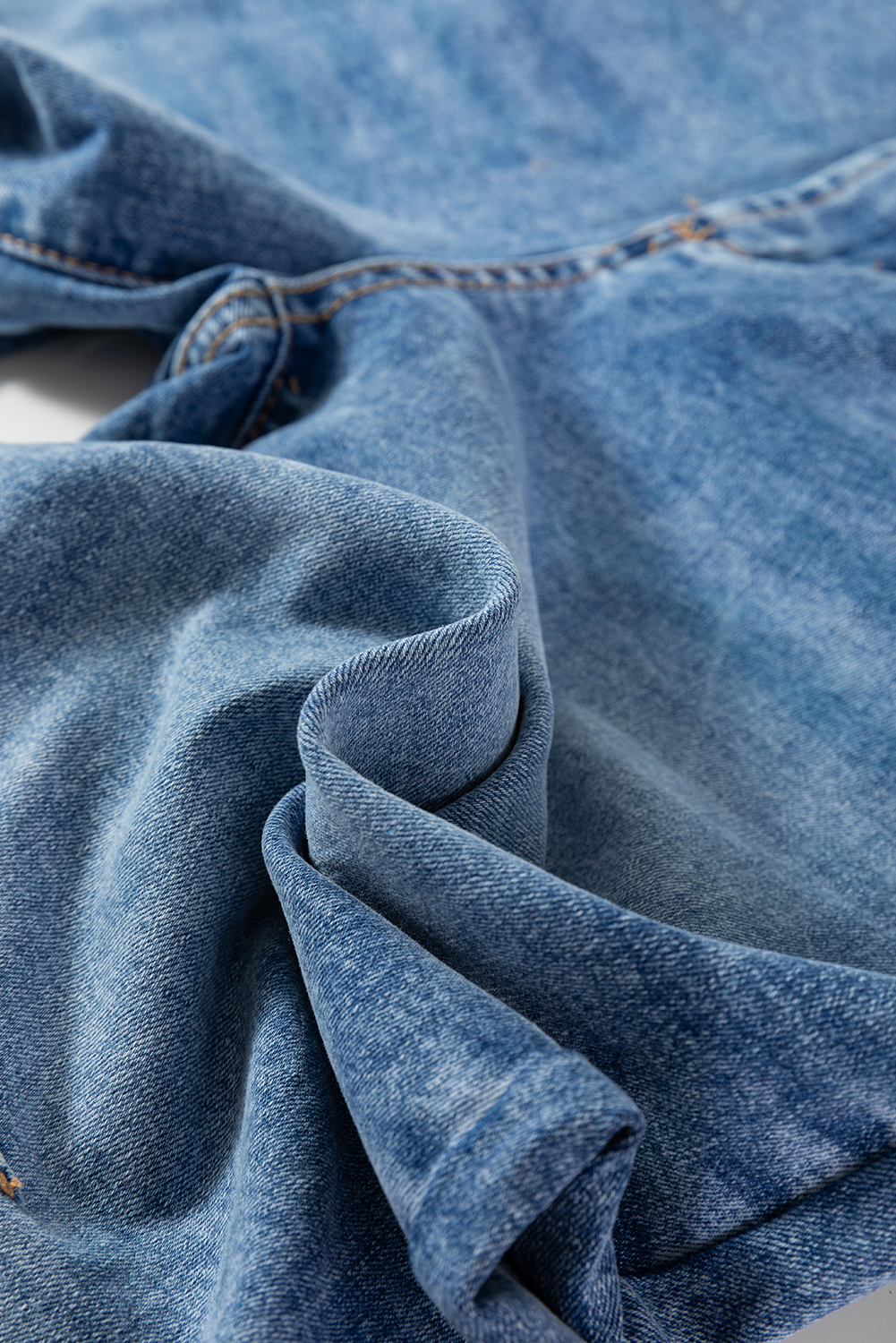 Dusk Blue Seam Detail Ankle Length Cropped BarrelJeans - loveforevers