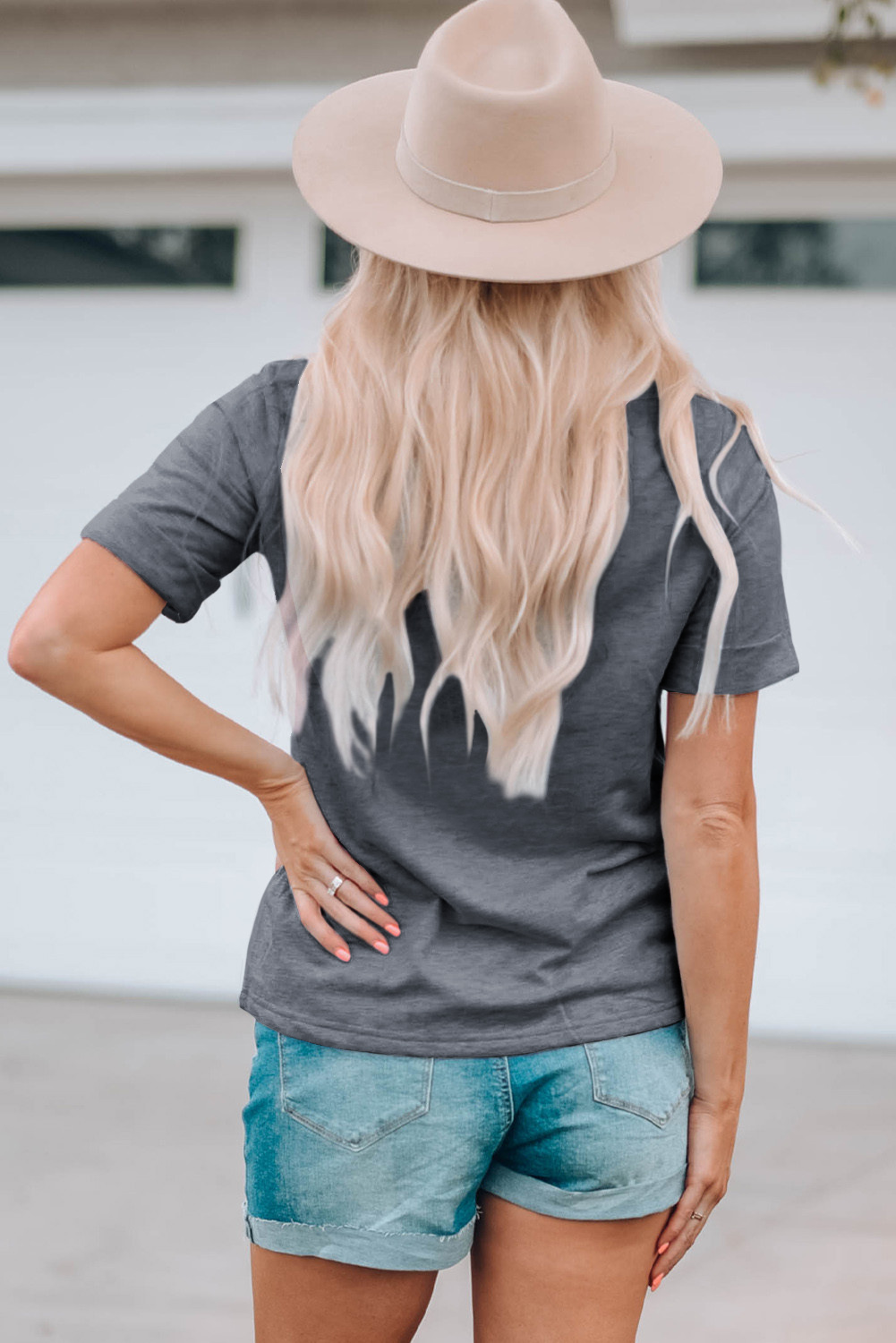 Gray YALL Western Boots Printed Tee - loveforevers