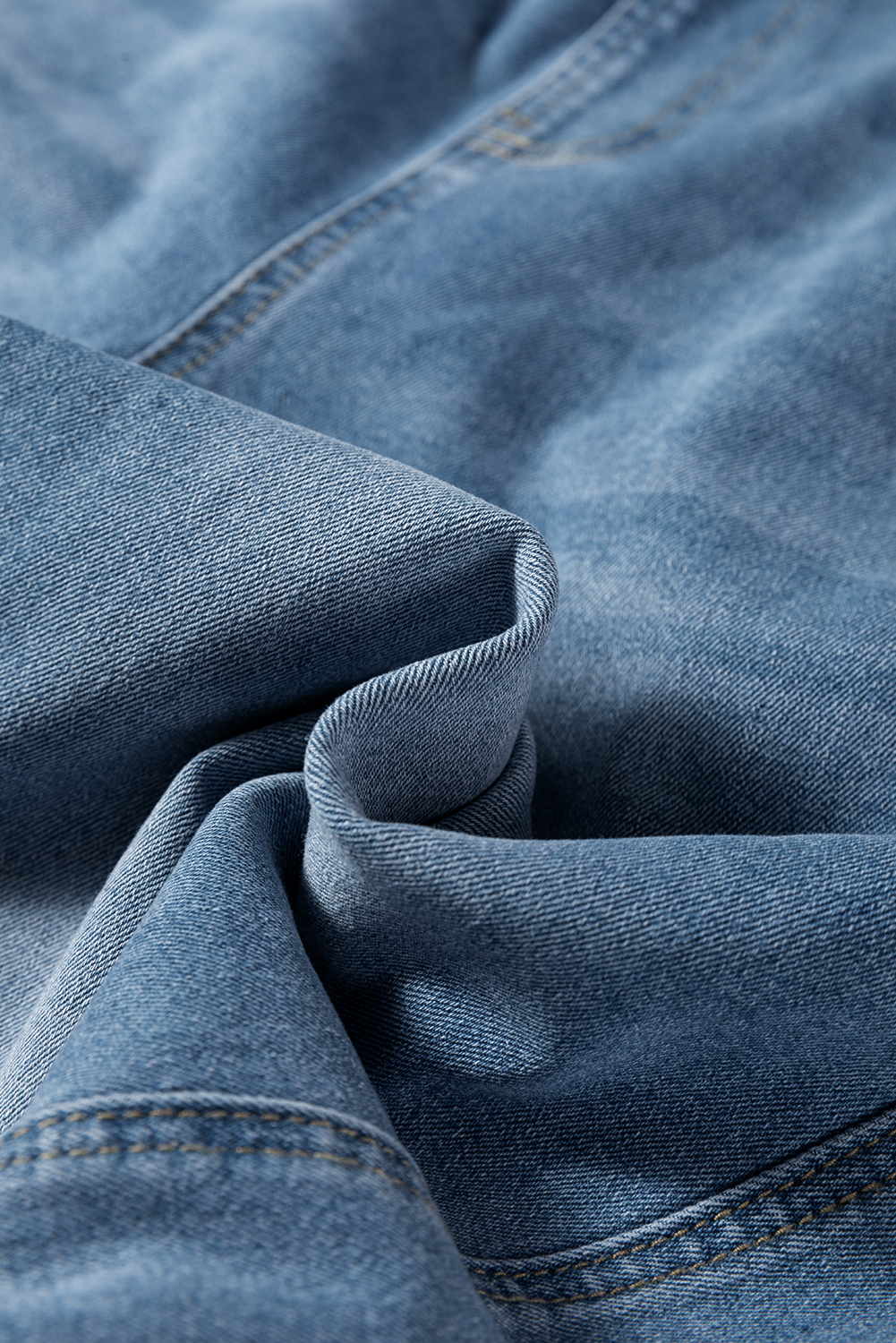Dusk Blue Adjustable Buckle Barrel Denim Overalls - loveforevers