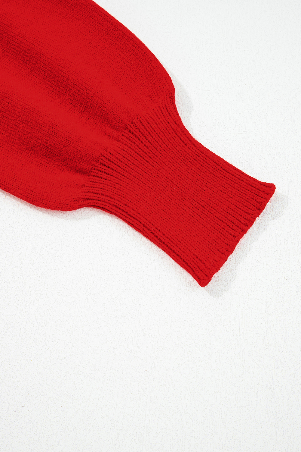 Fiery Red Merry Snowflake Pattern Christmas Turtleneck Sweater - loveforevers