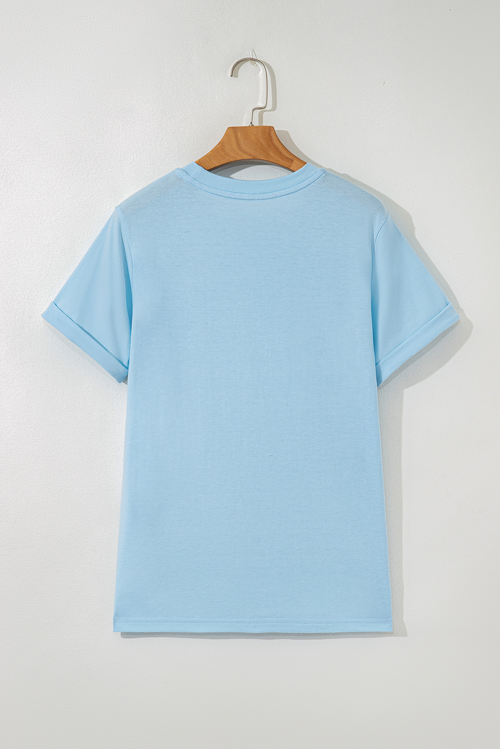Khaki Casual Plain Crew Neck Tee - loveforevers