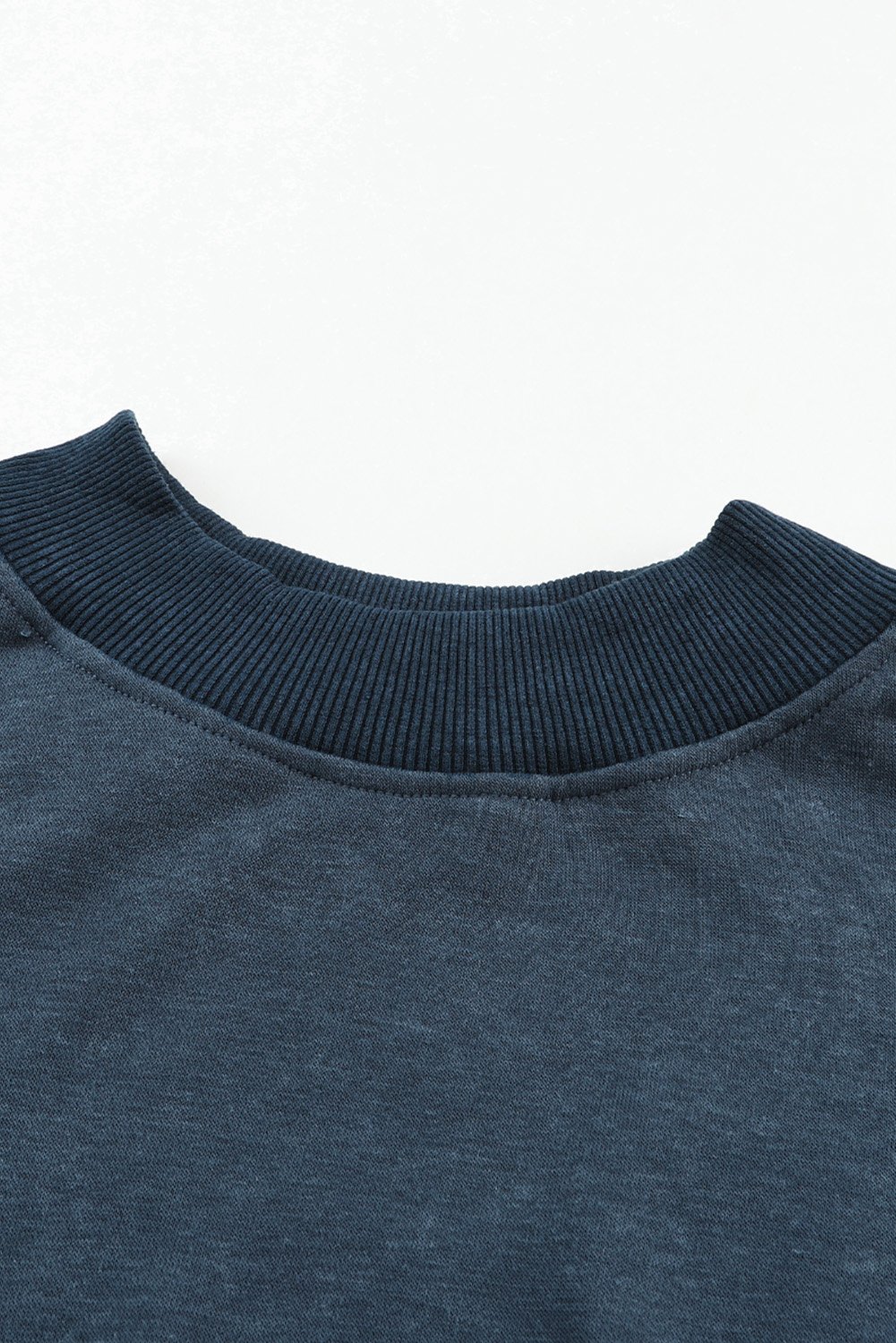 Brown Drop Shoulder Crew Neck Pullover Sweatshirt - loveforevers