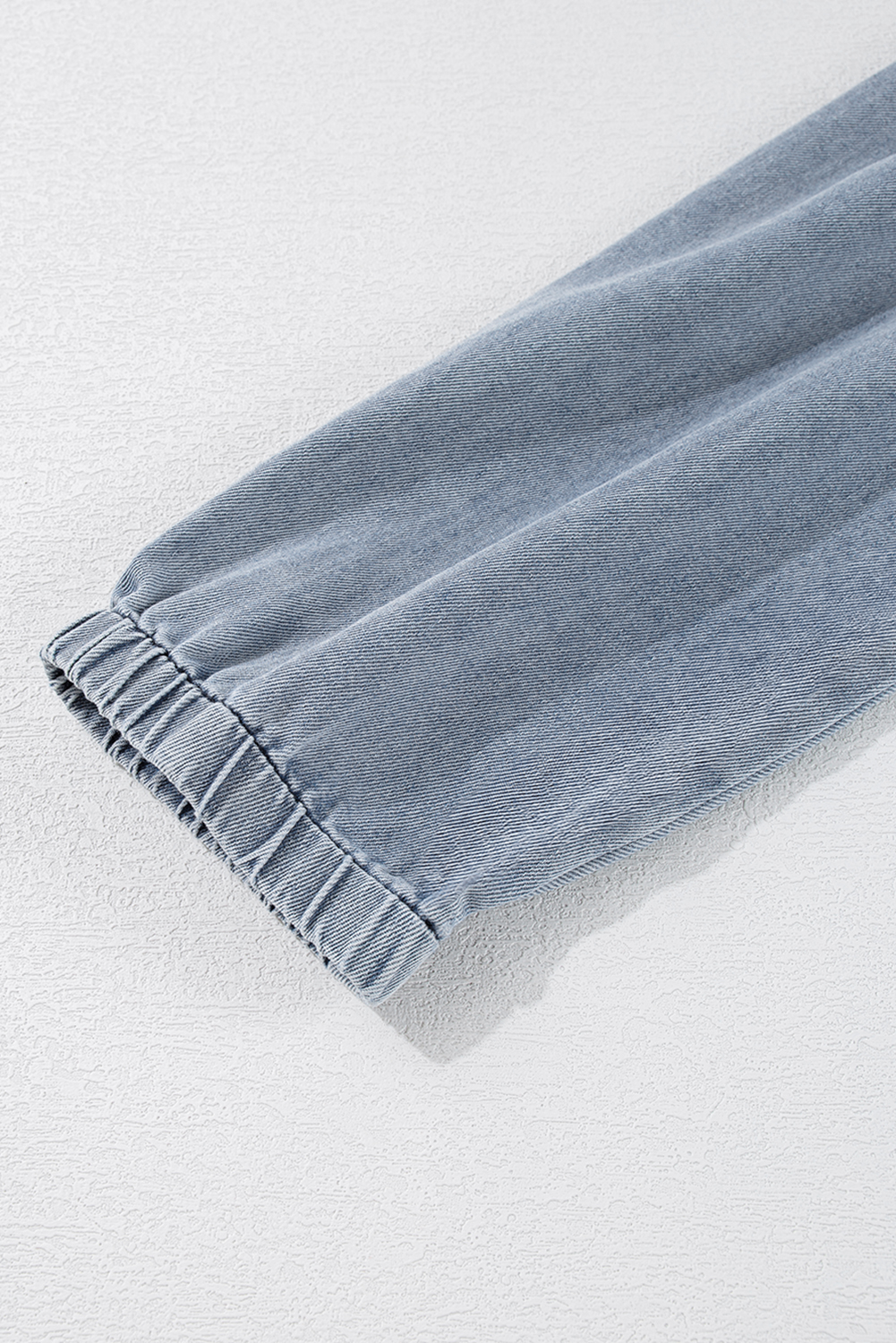 Beau Blue Light Wash High Waist Loose Fit Denim Mini Dress - loveforevers
