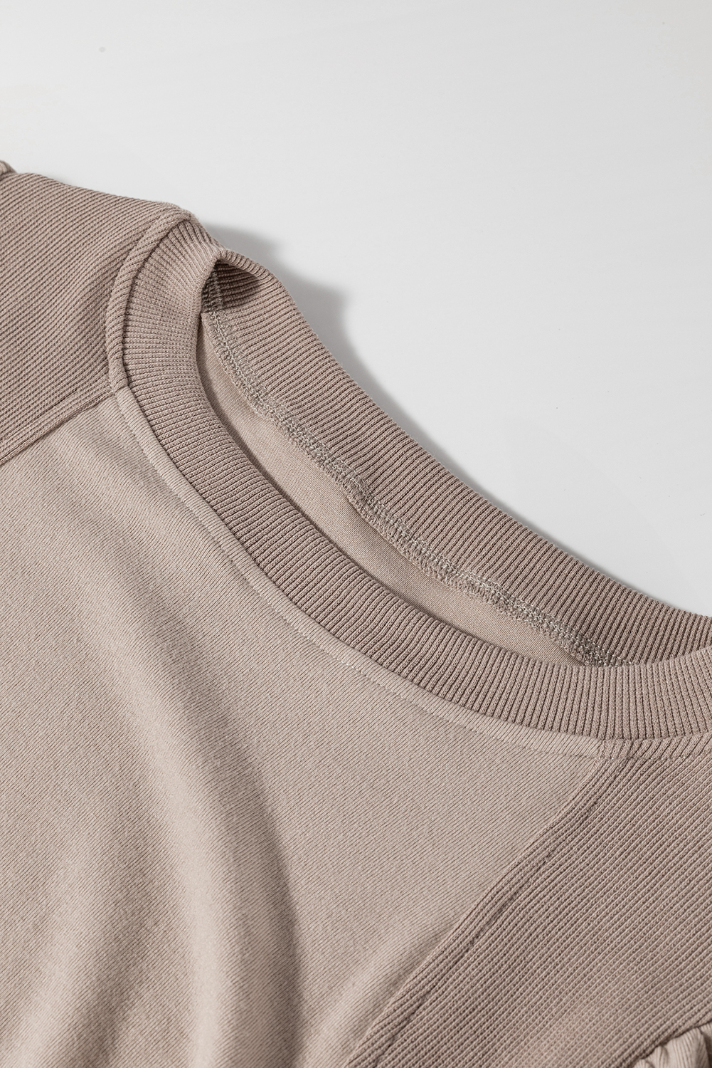 Goat Half Lantern Sleeve Solid Colour Pullover Top - loveforevers