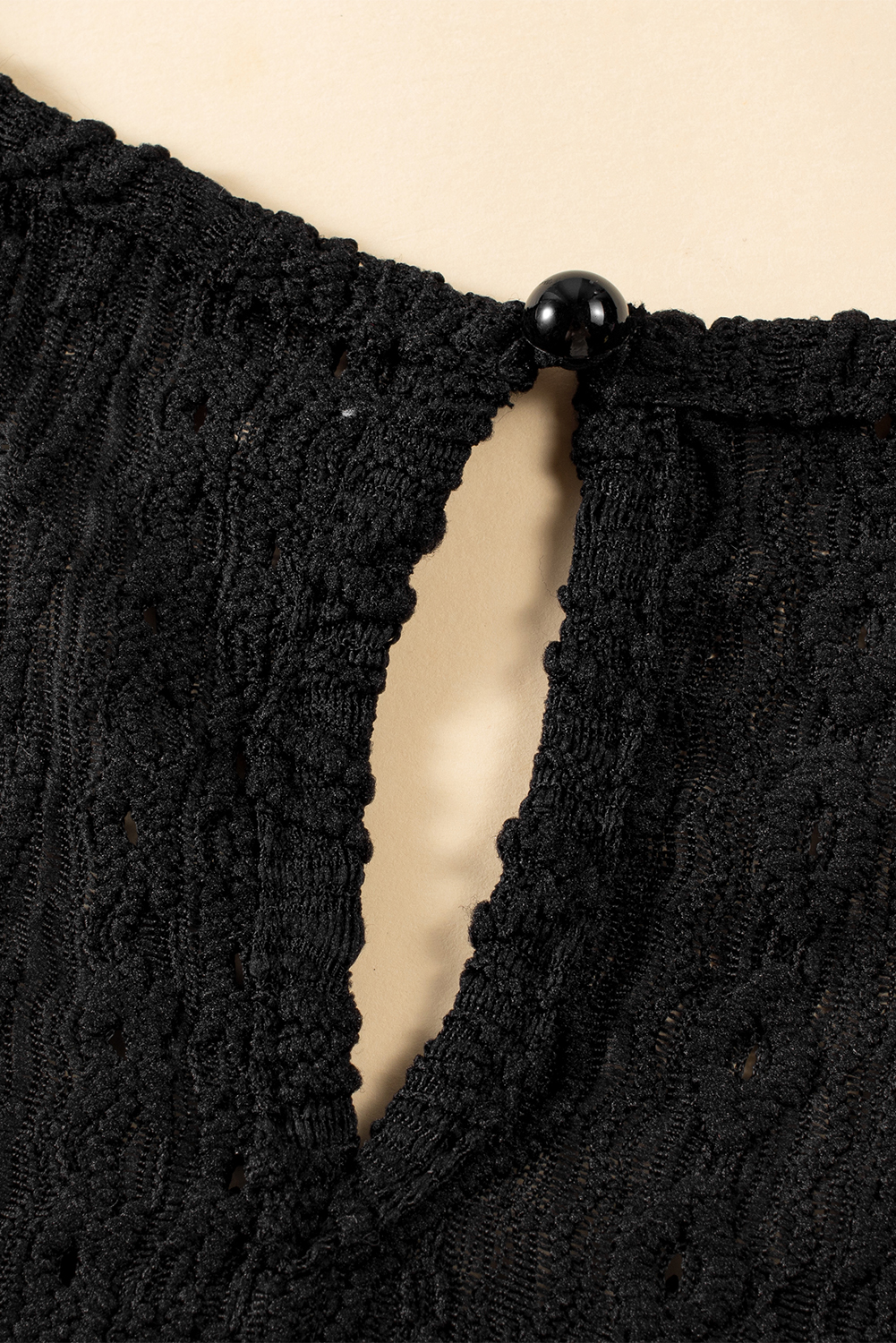 Apricot Guipure Lace Crochet Keyhole Back Tank Top - loveforevers