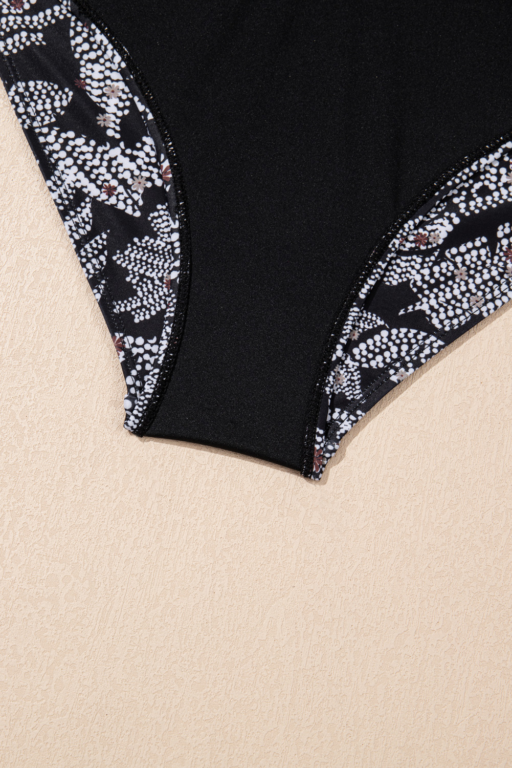Black Abstract Printed Buckle Crossed Straps Skirted Tankini 2pcs Swimsuit - loveforevers